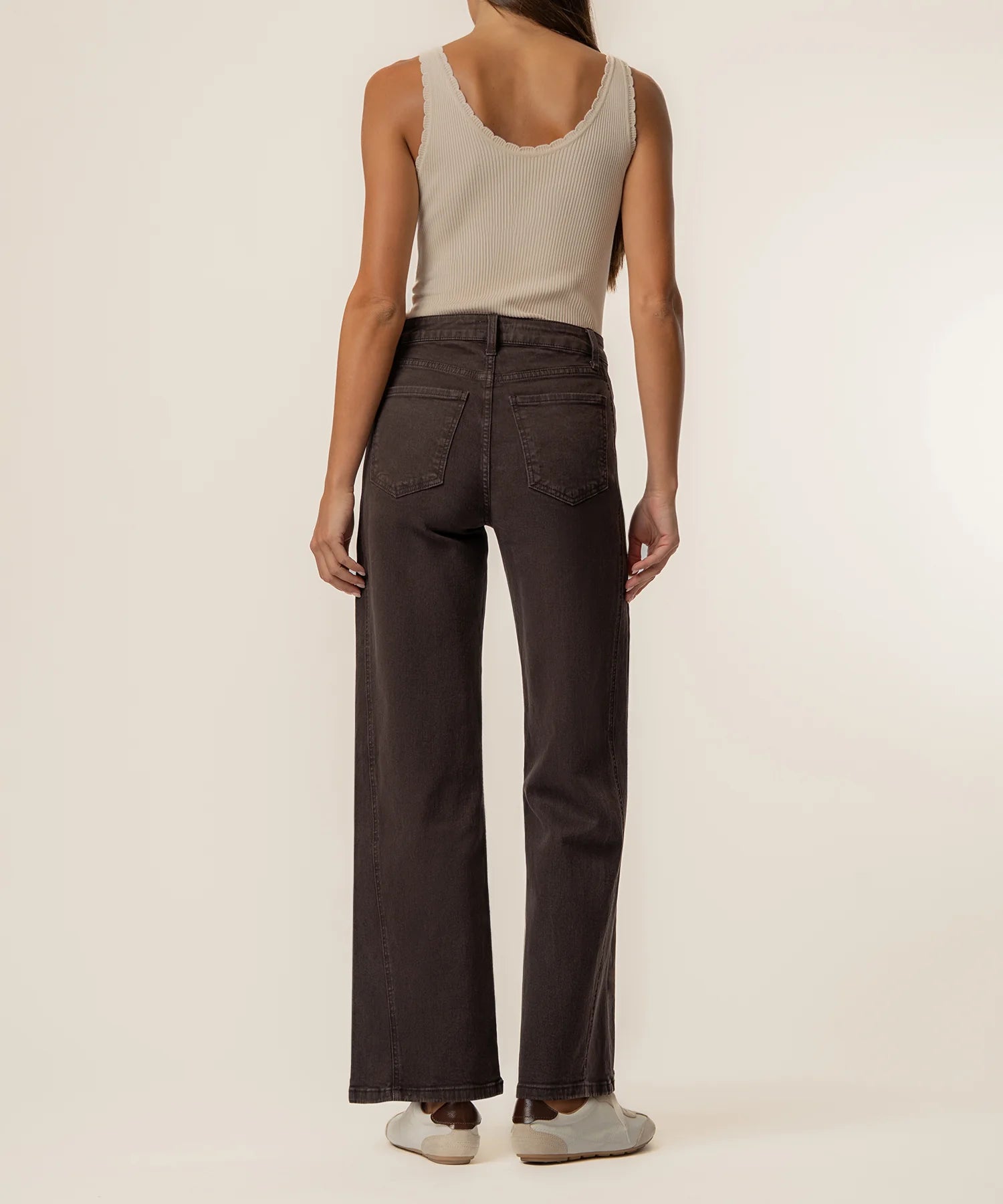 Meg High Rise Wide Leg in Chocolate