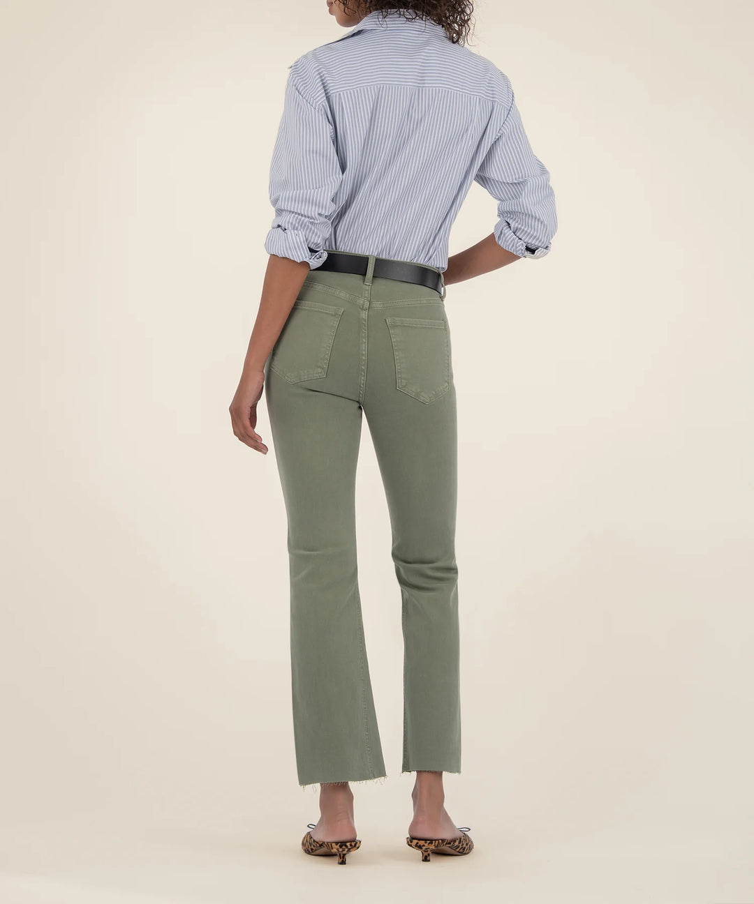 Kelsey High Rise Ankle Flare - SAGE