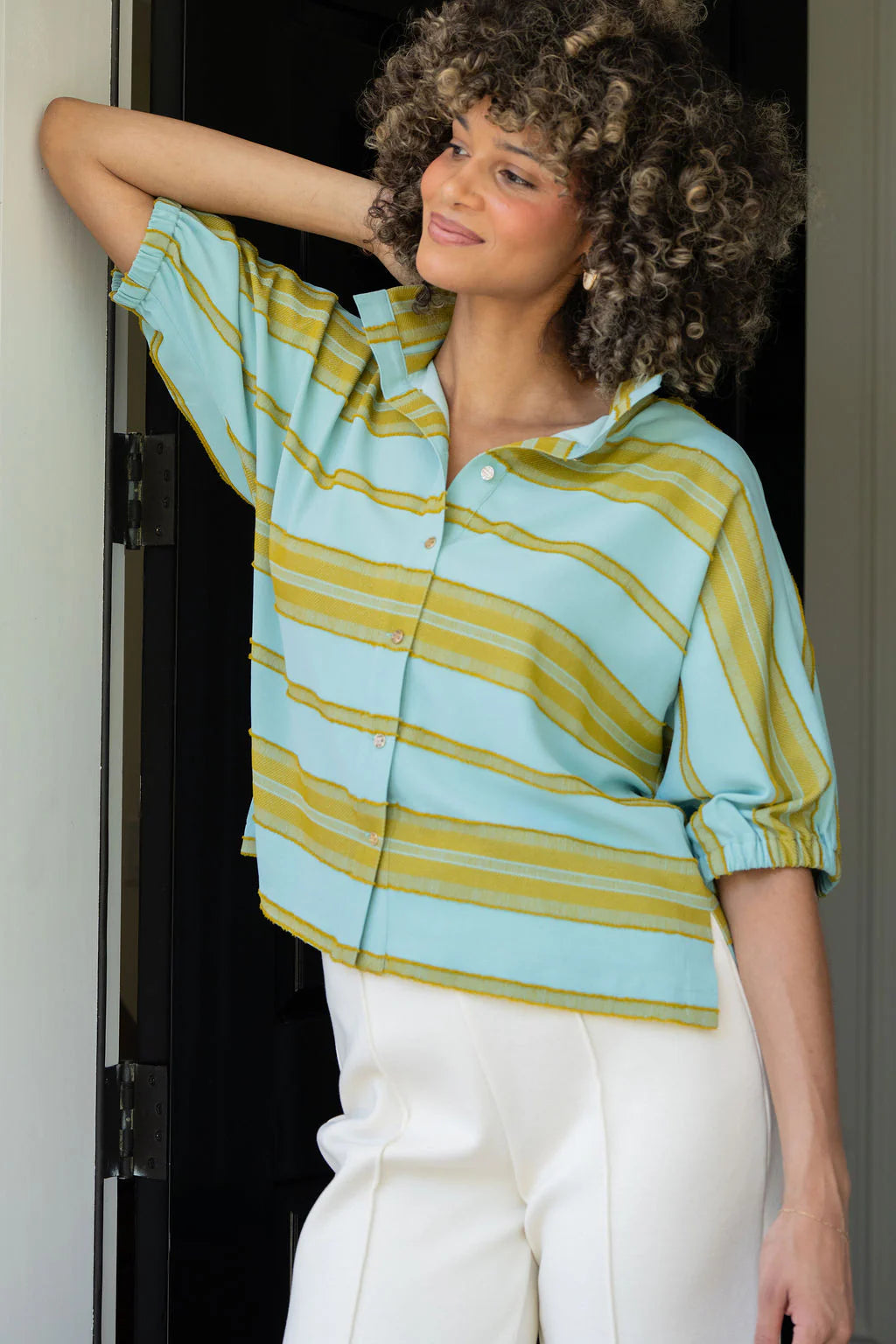 Bonny Top - Fringe Stripe
