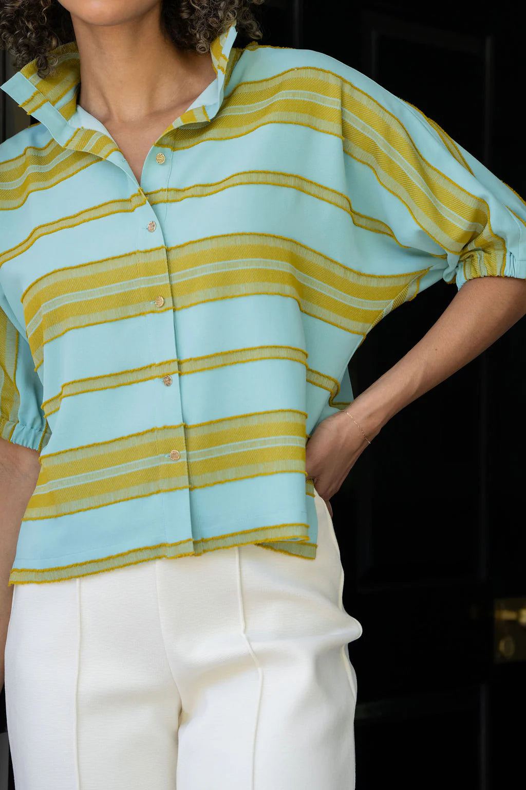 Bonny Top - Fringe Stripe