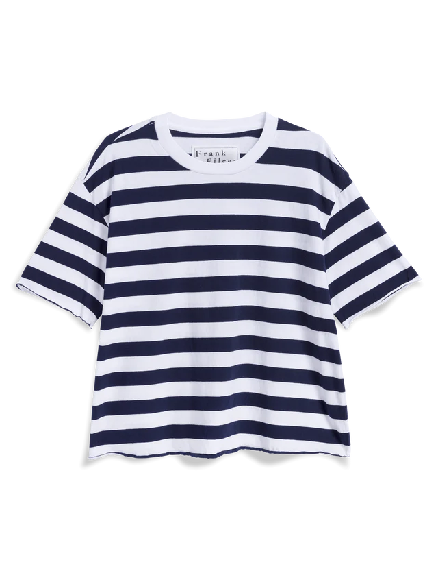 Perry Crewneck Tee - Nautical Stripe