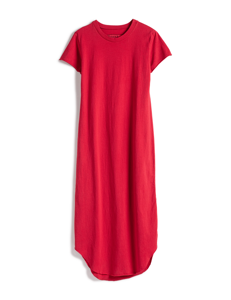 Harper Perfect Tee Maxi Dress in Double Decker Red -- Heritage Jersey