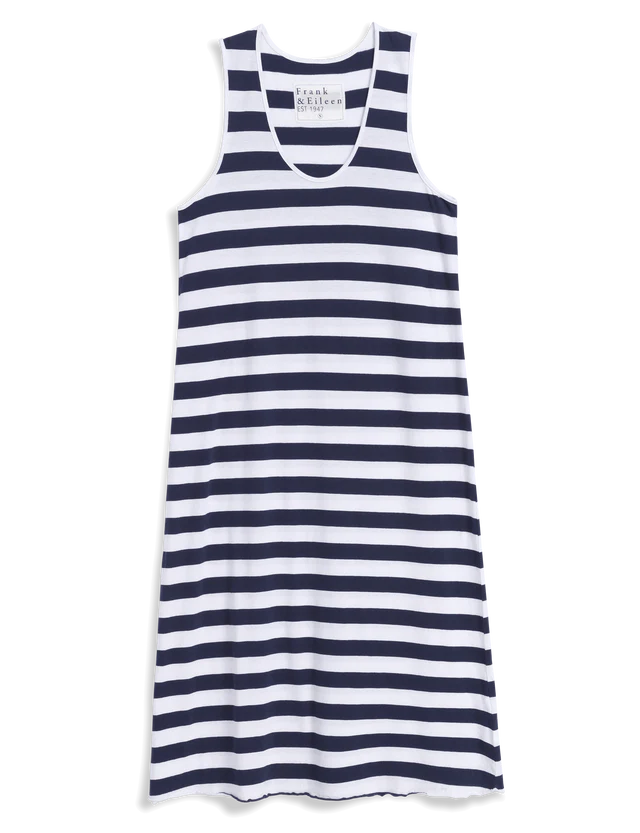 Dylan Scoop Neck Maxi Dress-Nautical Stripe