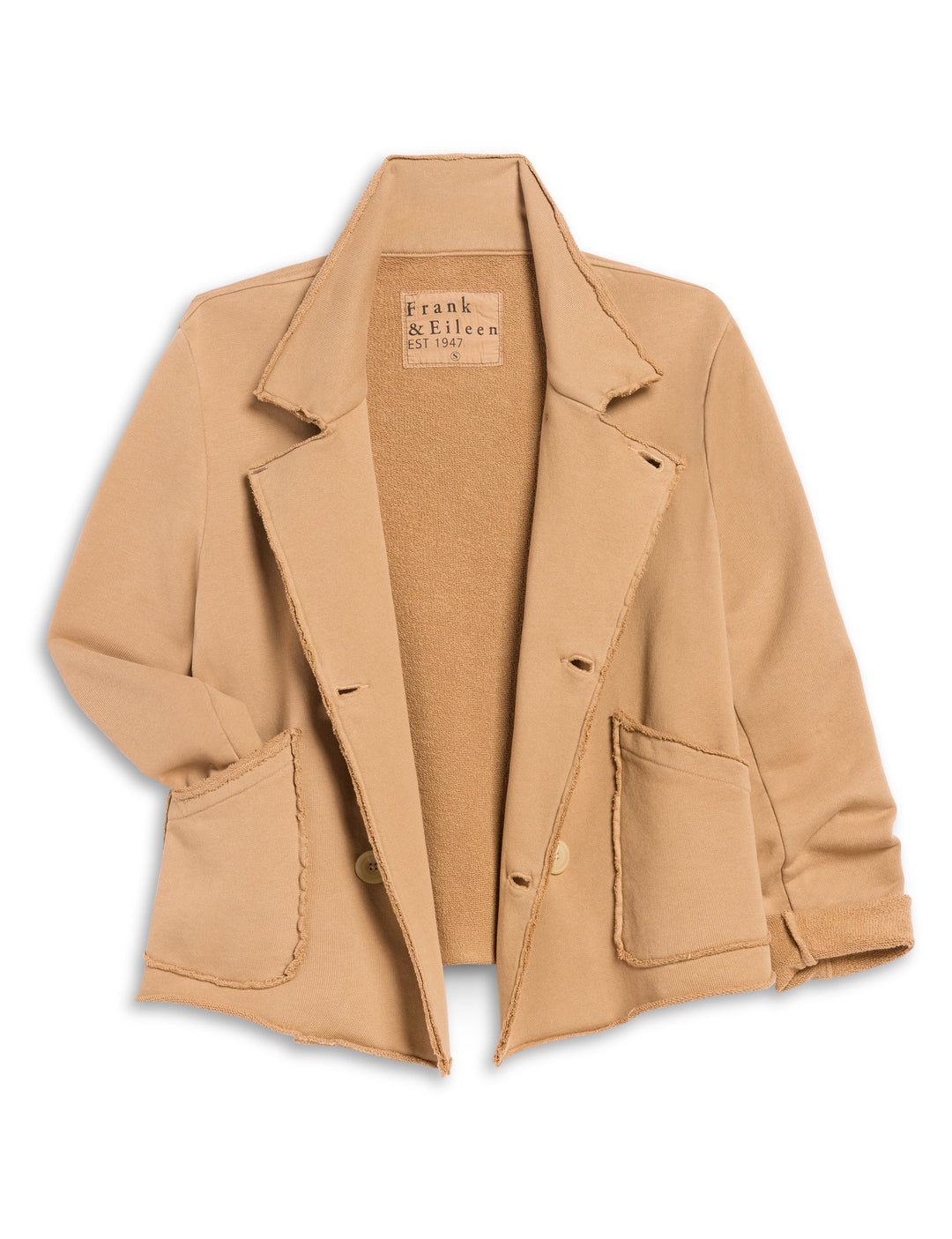 Cropped Sweatshirt Peacoat- Camel
