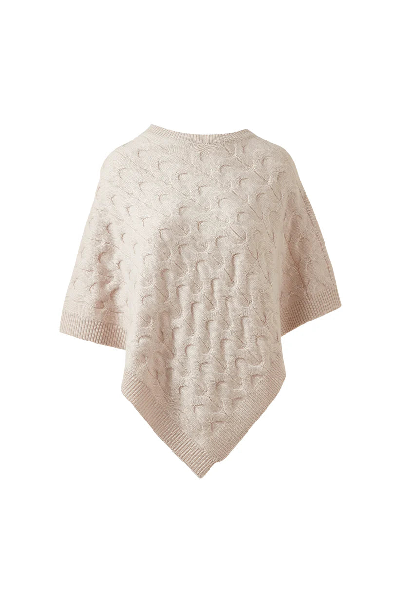 LUXE CABLE PONCHO - OAT