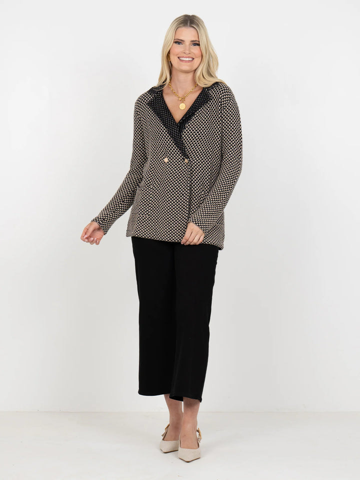 Sloane Sweater Blazer - Mightnight Vanilla