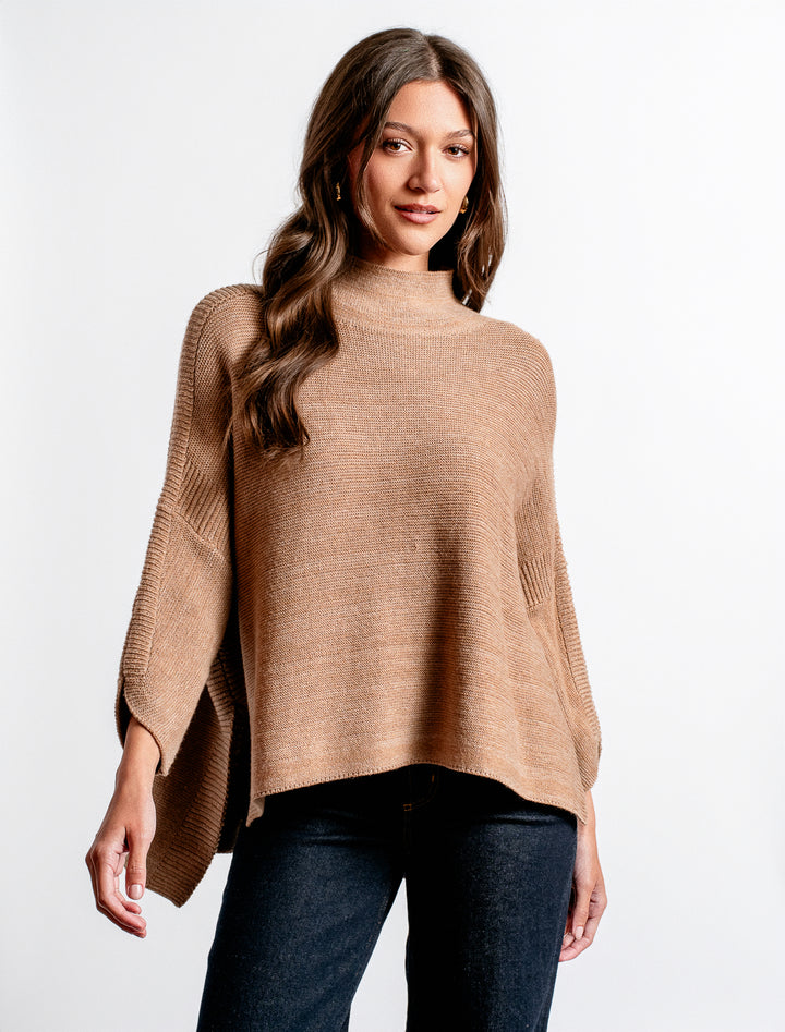 Boho Sweater-Camel