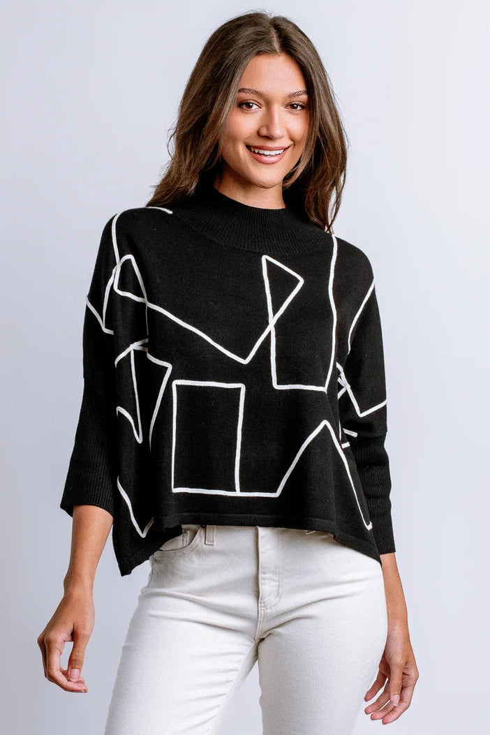 Aja 'Ortho' Top - Black & White