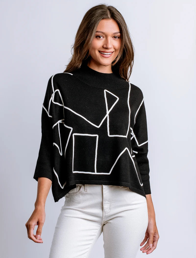 Aja 'Ortho' Top - Black & White