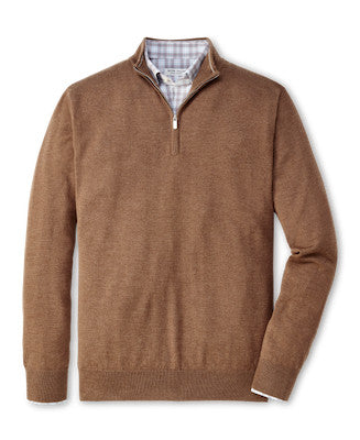 Autumn Crest Quarter Zip-British Tan