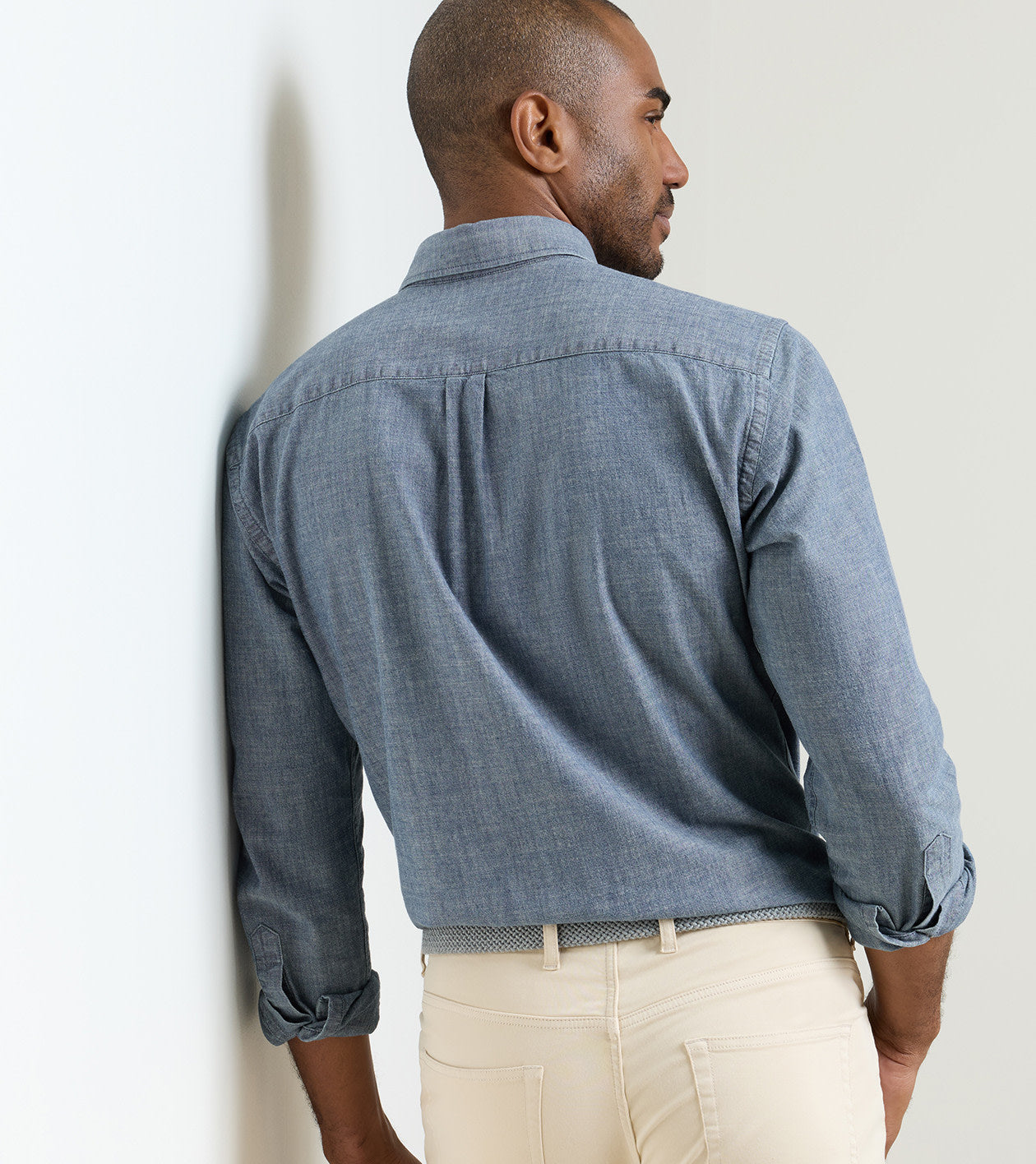 Devonport Chambray Shirt-MA26W70LTB-IND