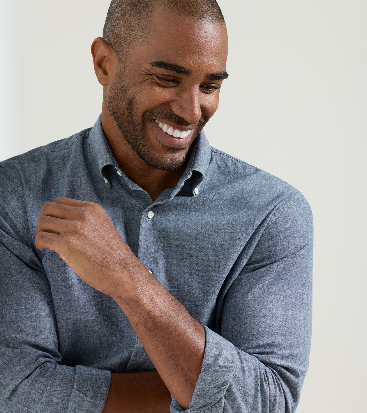 Devonport Chambray Shirt-MA26W70LTB-IND