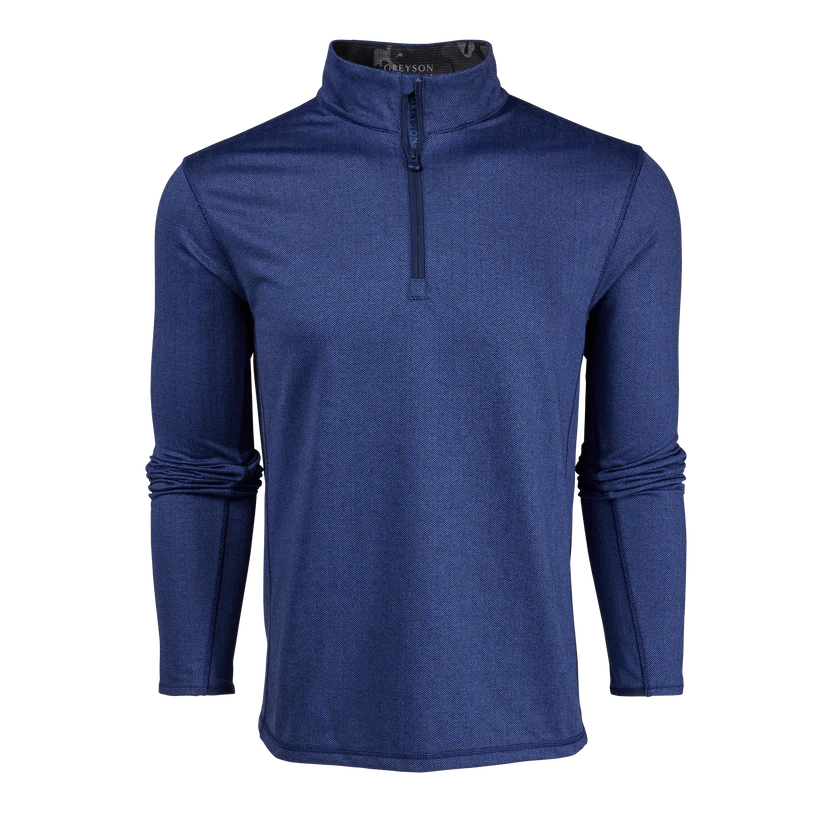 Tate Herringbone Quarter-Zip-Navy