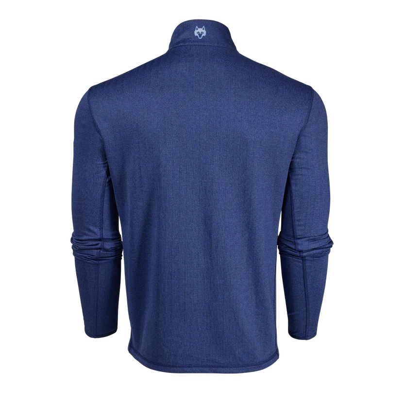 Tate Herringbone Quarter-Zip-Navy