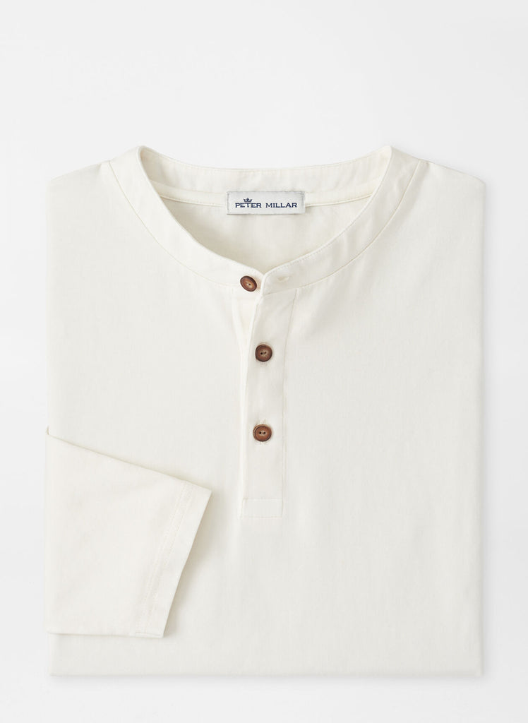 Lava Wash Long-Sleeve Henley In Ivory