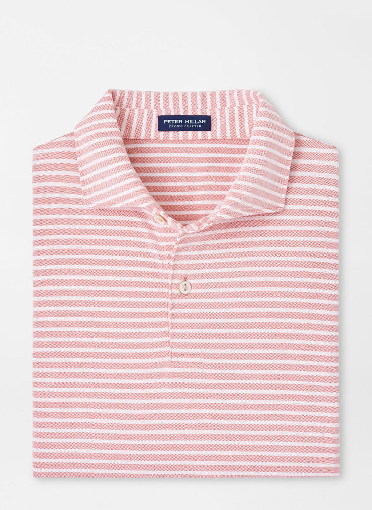 Albatross Stripe Cotton Blend Pique' Polo Scarlett Lilly