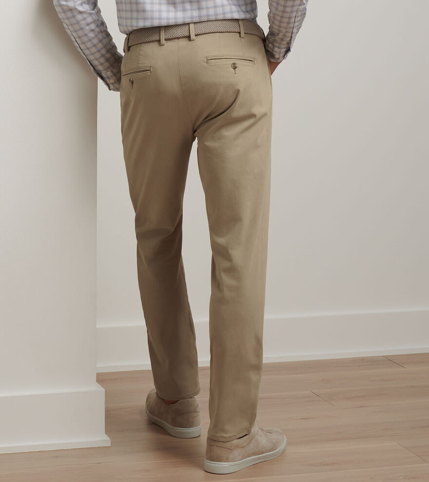 Sateen Flat Front Trouser-MF25B49FB-KHAKI