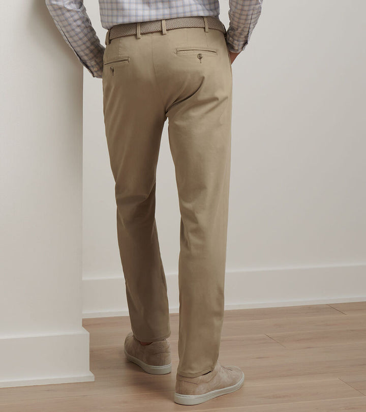 Sateen Flat Front Trouser-MF25B49FB-KHAKI