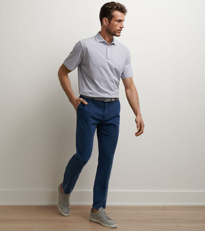 Sateen Flat Front Trouser-MF25B49FB-NAVY