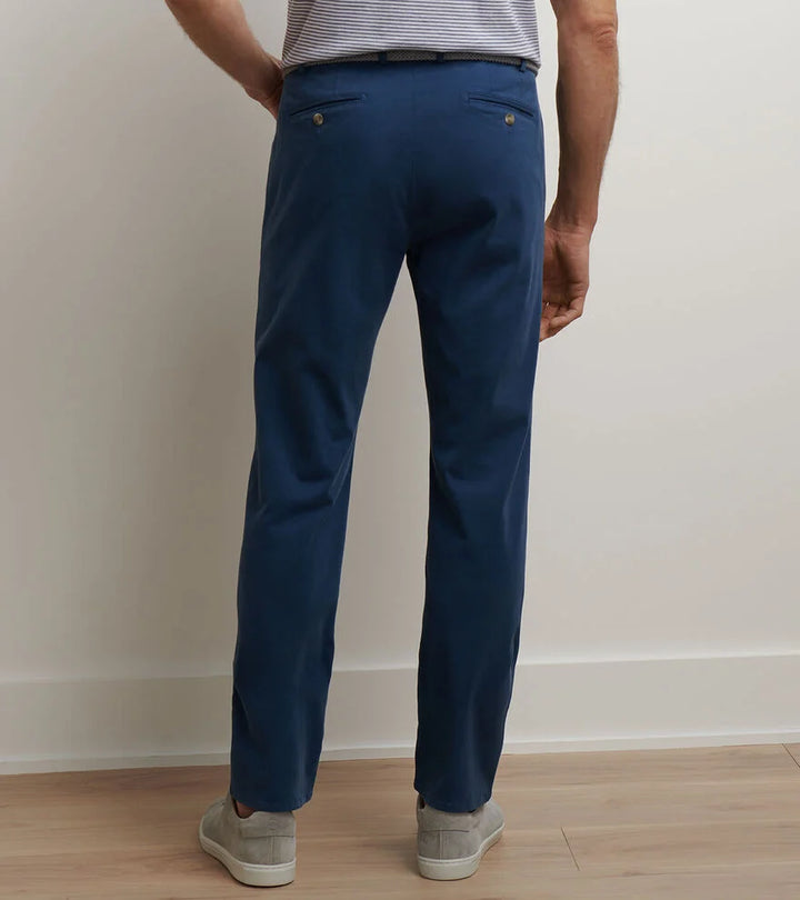 Sateen Flat Front Trouser-MF25B49FB-NAVY