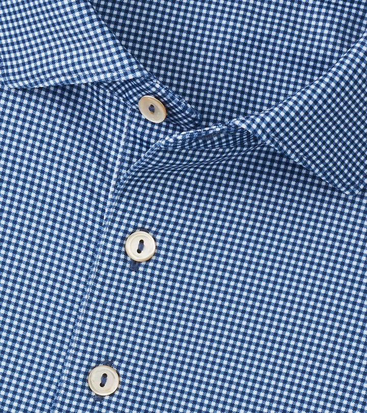 Gingham Polo-MF25EK15S-BLUE HAZE
