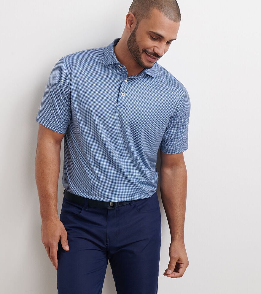 Gingham Polo-MF25EK15S-BLUE HAZE