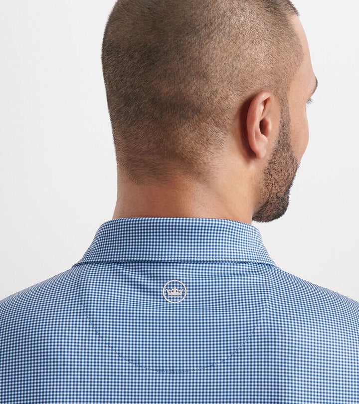 Gingham Polo-MF25EK15S-BLUE HAZE