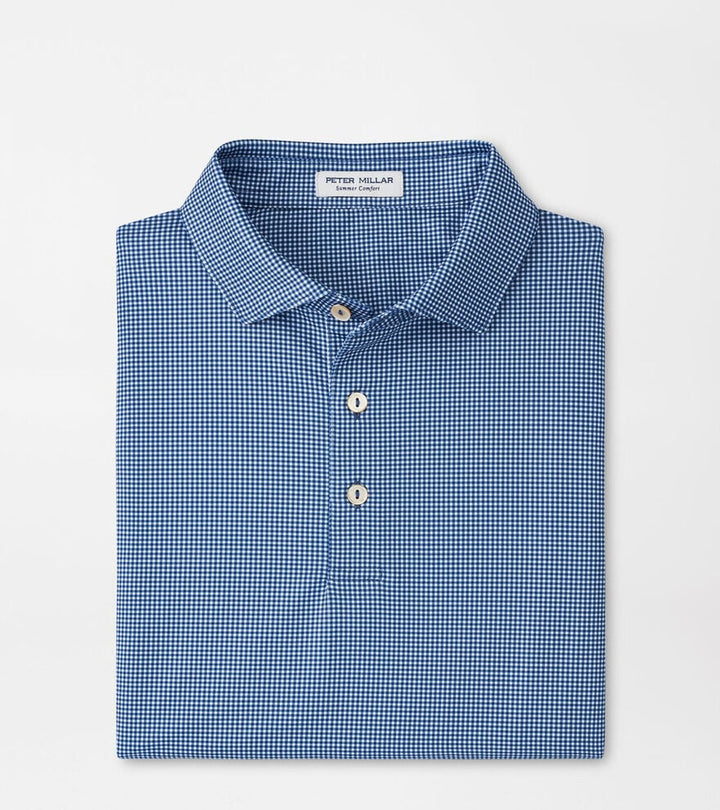 Gingham Polo-MF25EK15S-BLUE HAZE