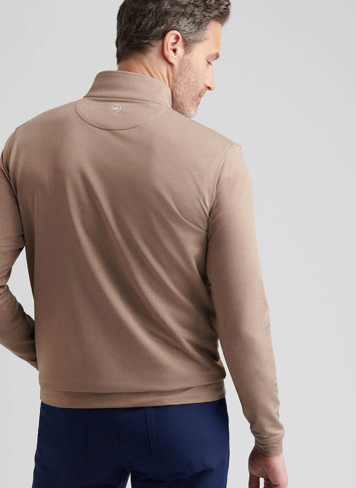 Perth Melange 1/4 Zip-MF25EK40B-POPLAR BROWN