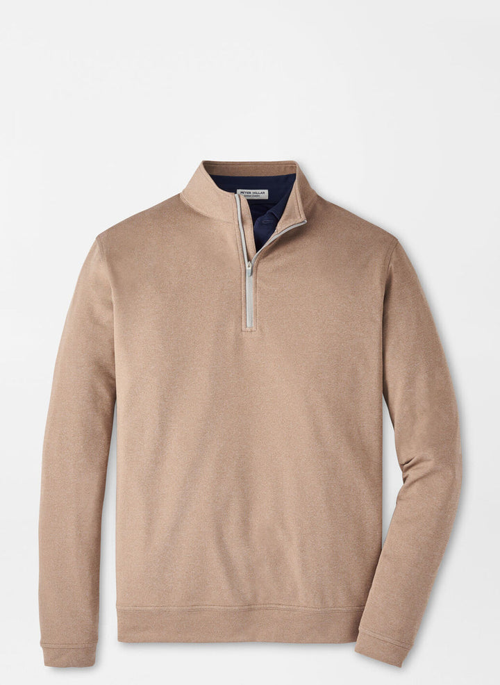 Perth Melange 1/4 Zip-MF25EK40B-POPLAR BROWN