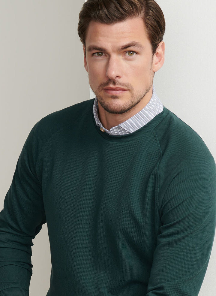 Cradle Piqué Performance Crewneck-Nordic Pine