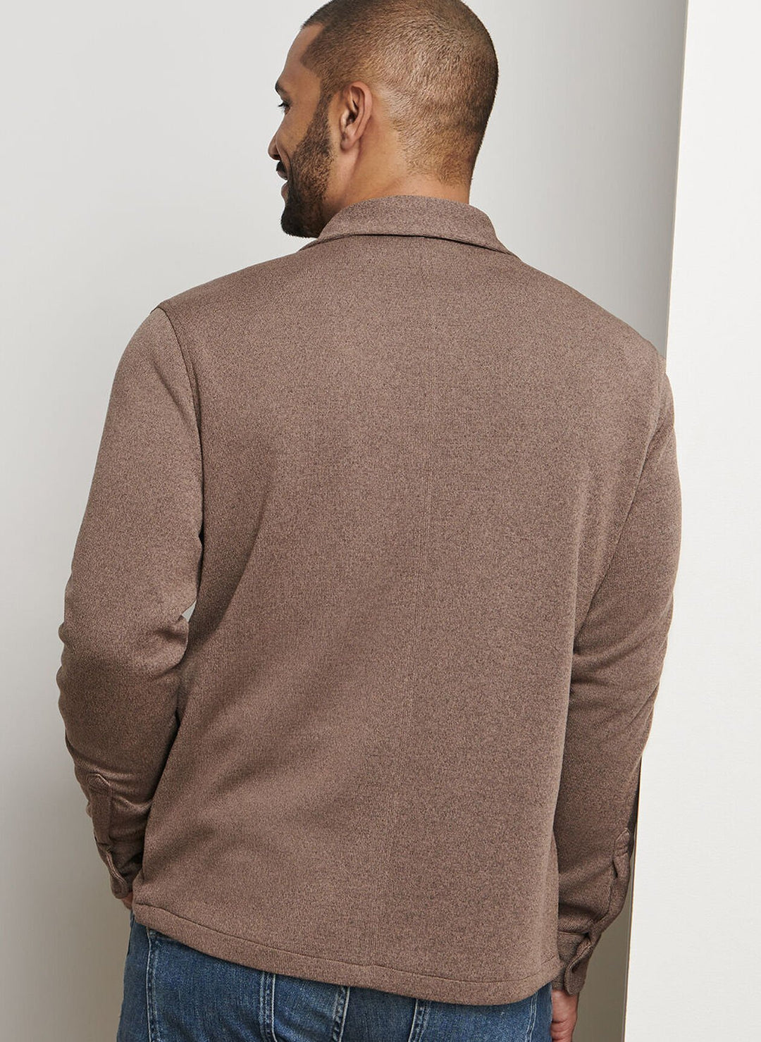 SWEATER FLEECE SHIRT JKT-MF25K62-POPLAR BROWN