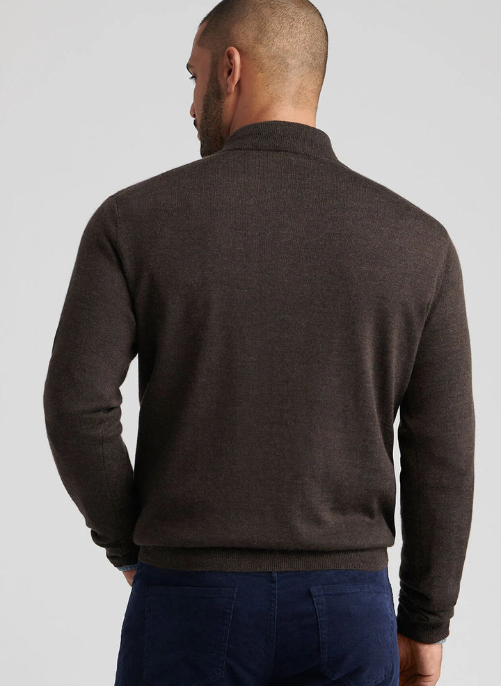 Autumn Crest Suede Trim Quarter-Zip-French Press