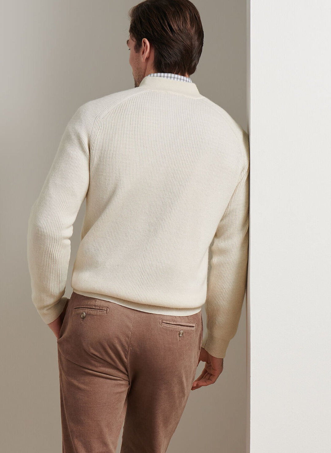 Brant Button Mock Sweater-Winter Ivory