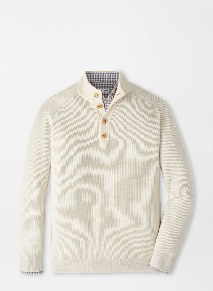 Brant Button Mock Sweater-Winter Ivory