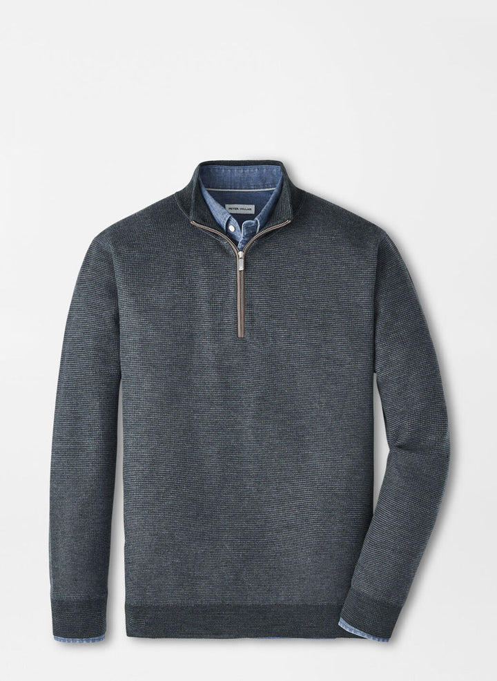 West Quarter-Zip Sweater-Deep Verdant