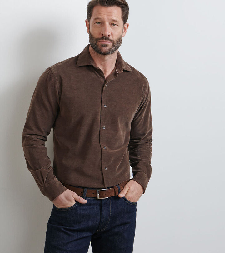 Aspen Corduroy Sport Shirt-MF25W60LTS-FRENCH PRESS
