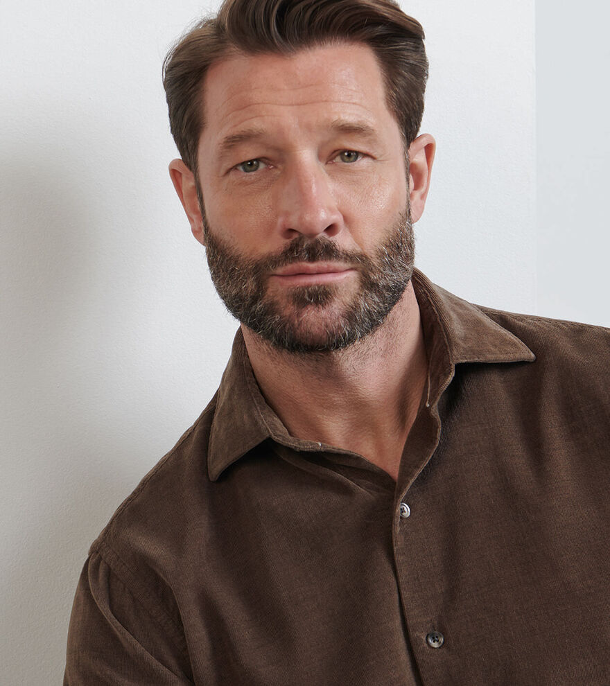 Aspen Corduroy Sport Shirt-MF25W60LTS-FRENCH PRESS