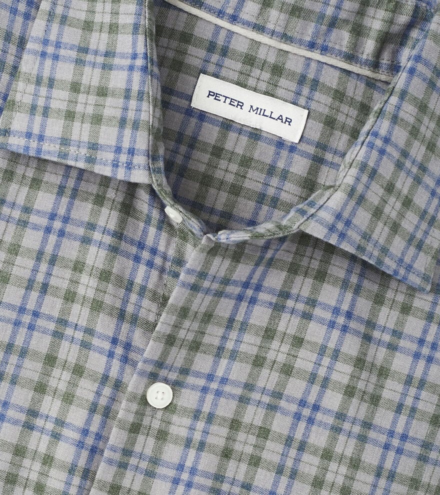 Bar Harbor Perf Flannel Shirt-MF25W62LTS-B.GREY