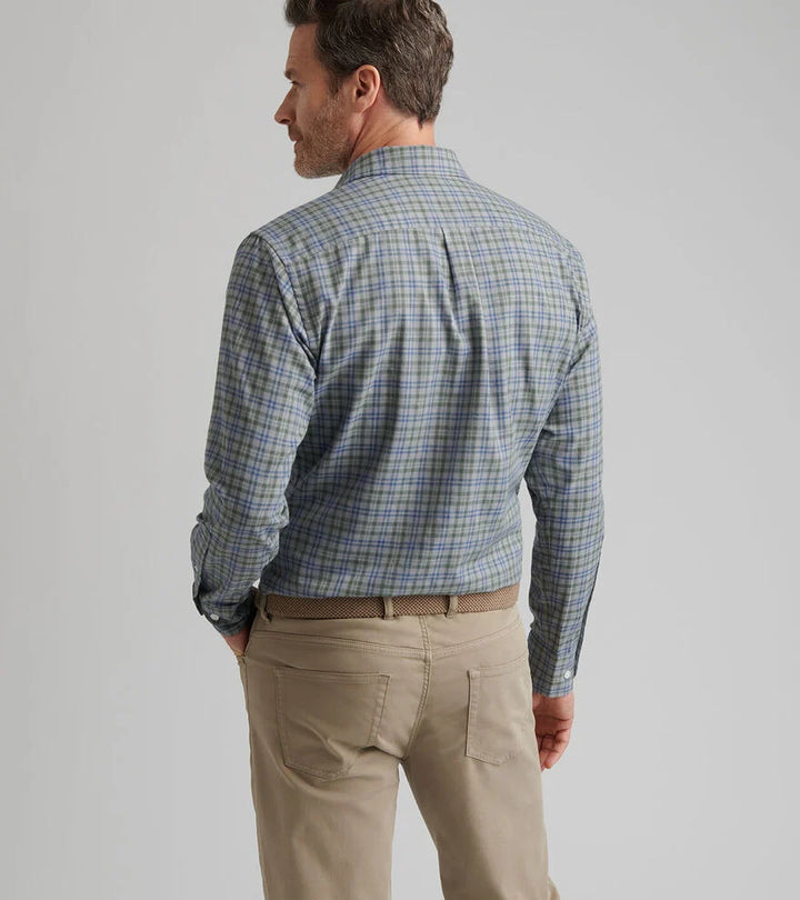 Bar Harbor Perf Flannel Shirt-MF25W62LTS-B.GREY