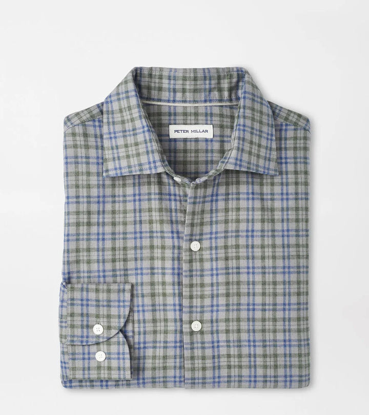 Bar Harbor Perf Flannel Shirt-MF25W62LTS-B.GREY