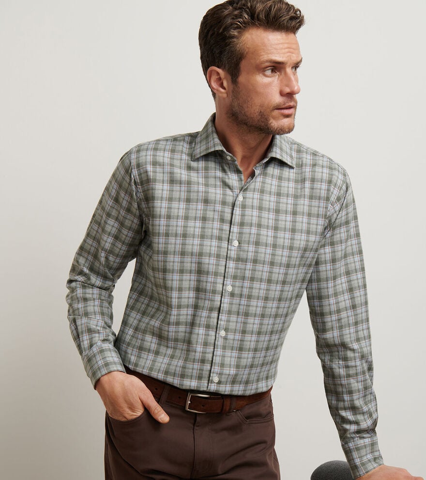 Whitecap Perf. Flannel Shirt-MF25W62LTS-BASIL
