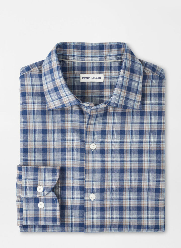 Whitecap Perf Flannel Sport Shirt-MF25W62LTS-BLUE HAZE