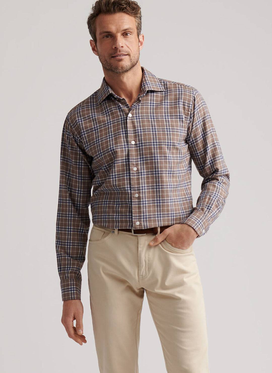 Big Bear Perf. Flannel Shirt-MF25W64LTS-POPLAR BROWN