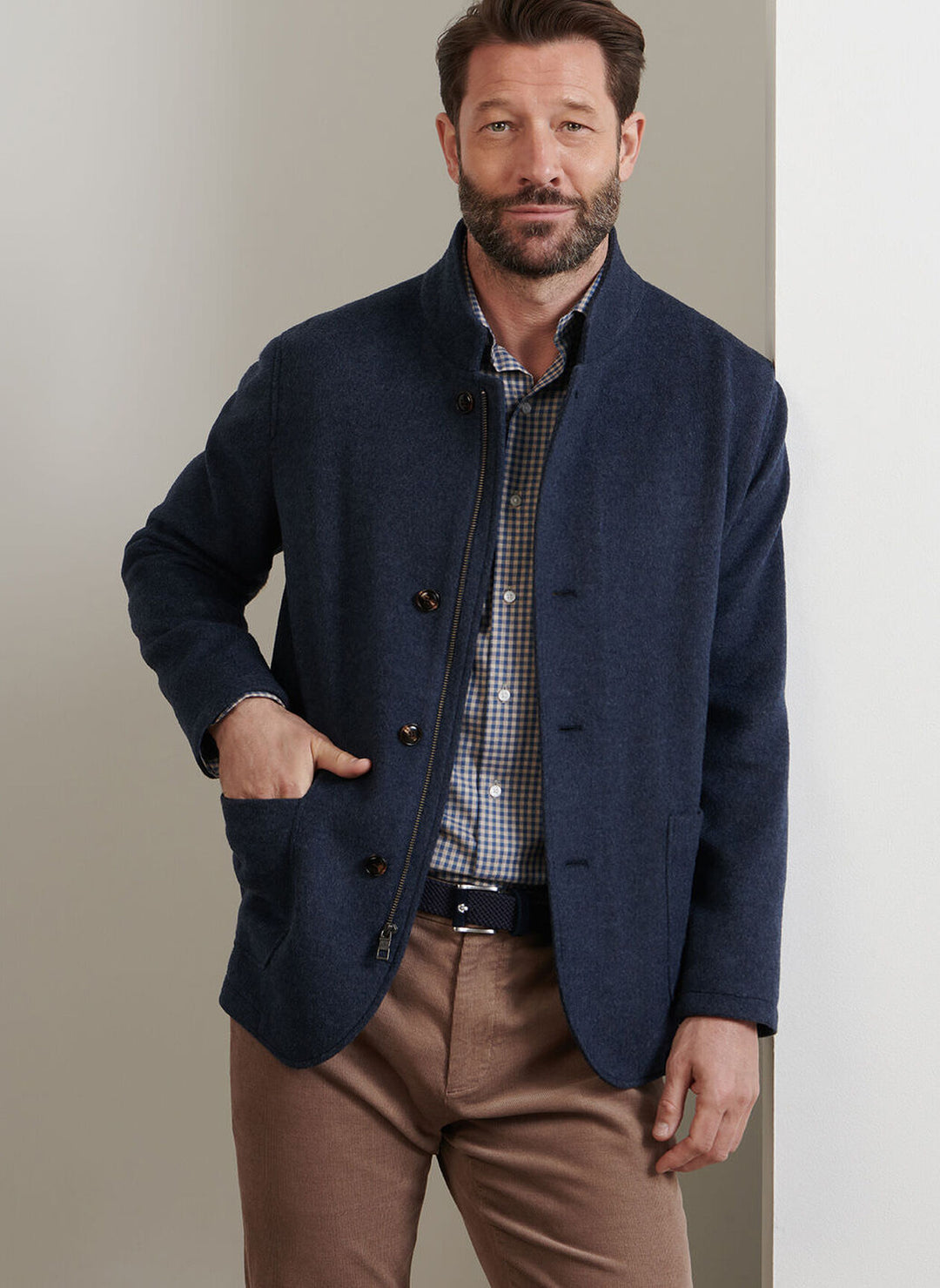 Crown Flex Merino Blazer- Atlantic Blue