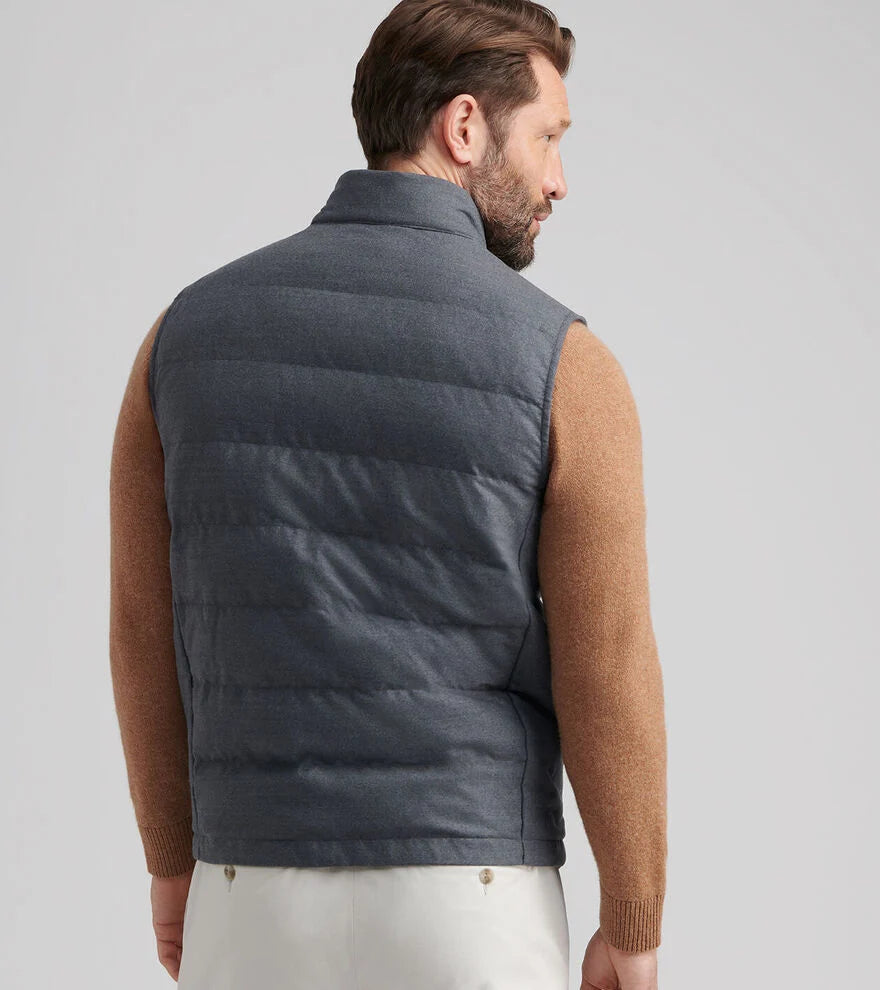 Davos Flannel Vest-MF25Z40-Charcoal