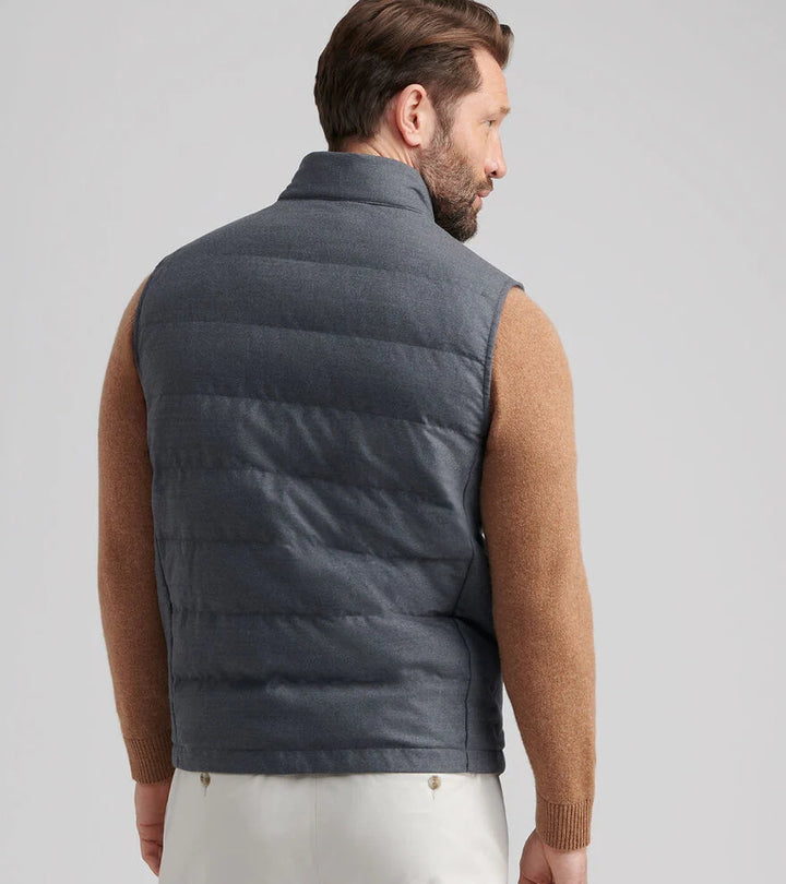 Davos Flannel Vest-MF25Z40-Charcoal