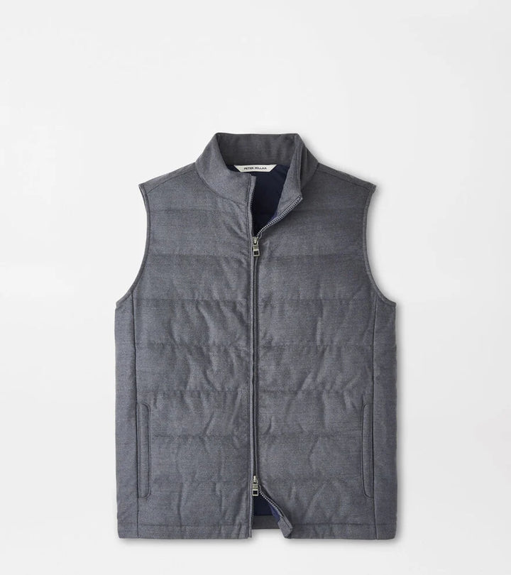 Davos Flannel Vest-MF25Z40-Charcoal