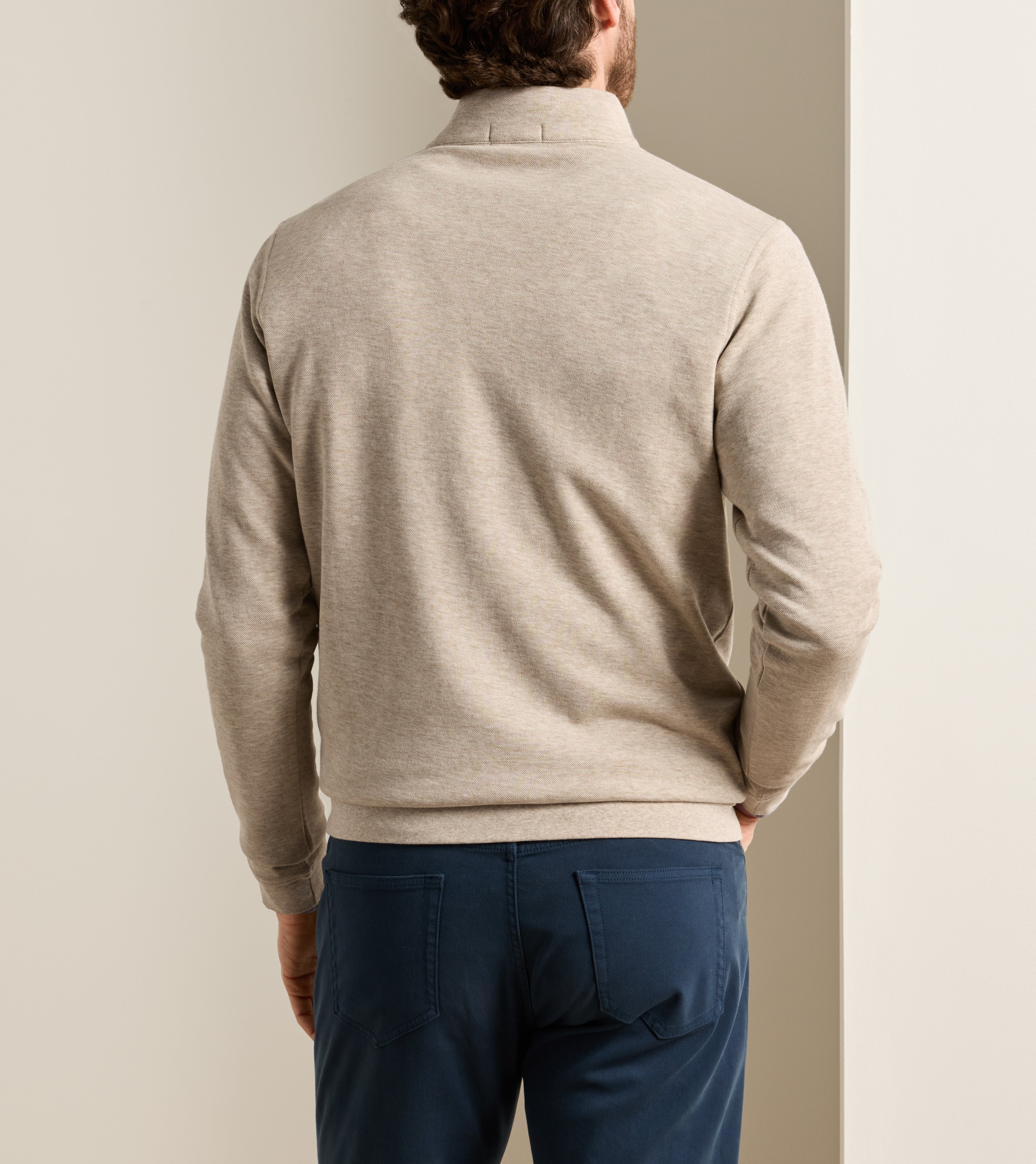 COMFORT 1/4 ZIP-MF26K49-STONE