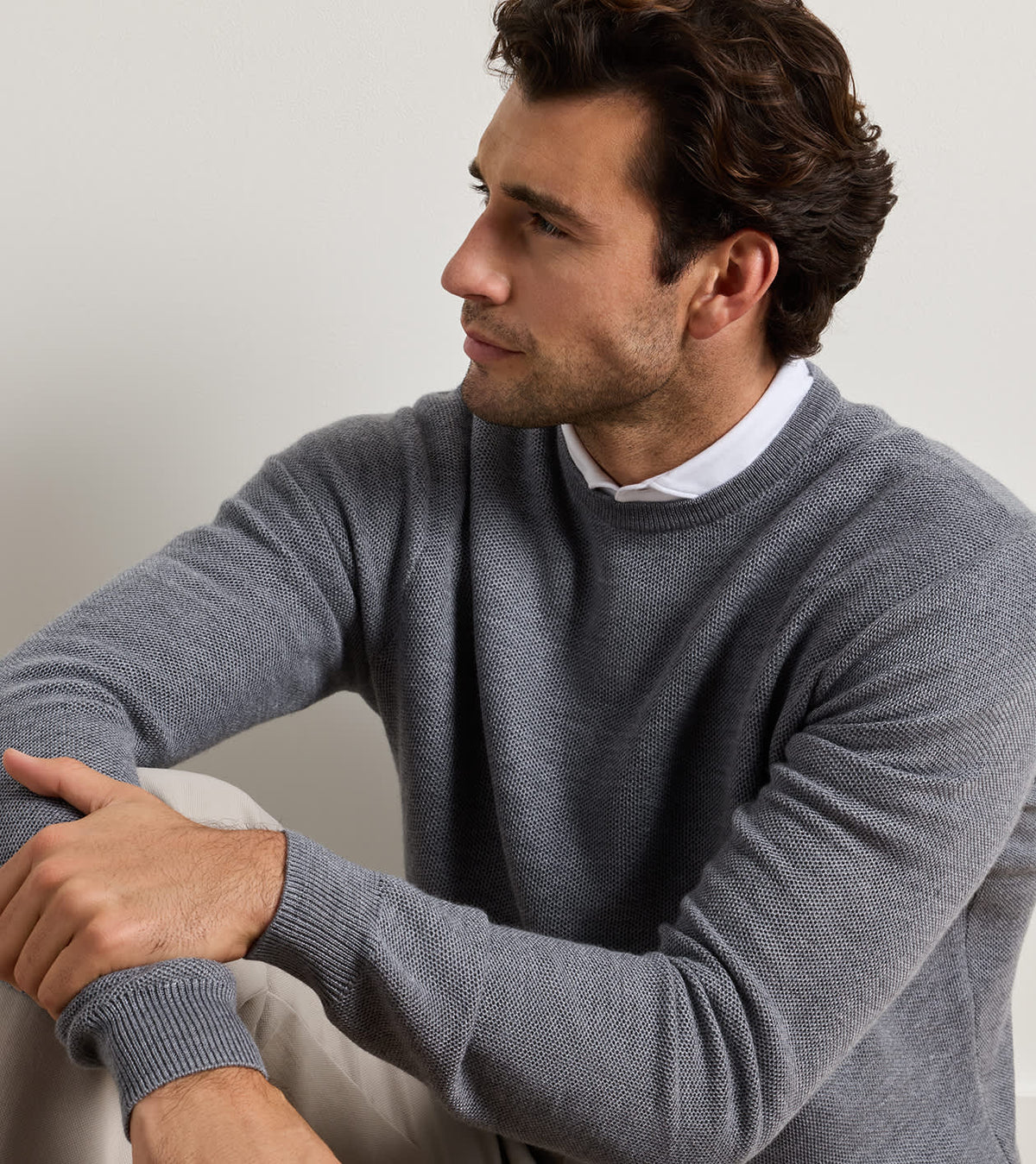 Autumn Crest Honeycomb Crewneck Sweater-OSGRY